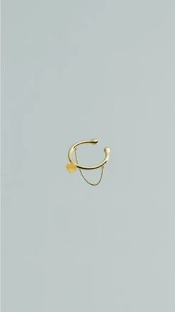 Gold Nail Ring With Chain -Mam Originals Shop 460gbdjfjfjfg bctq4c