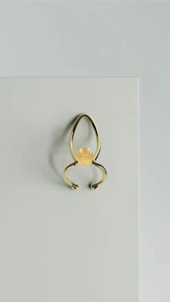 Gold Nail Ring With Embedded Stone -Mam Originals Shop 462gbjnkdj lljabm