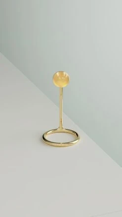 Gold Nail Ring With Stone -Mam Originals Shop 464 e0h4re