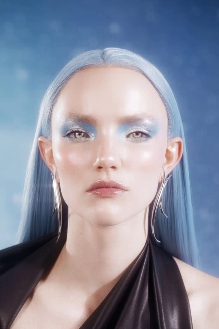 Silver Spiked Long Earring 2 Silver Spiked Long Earring - Image 2