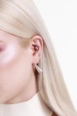 Drop Wrap Ear Cuff - Silver