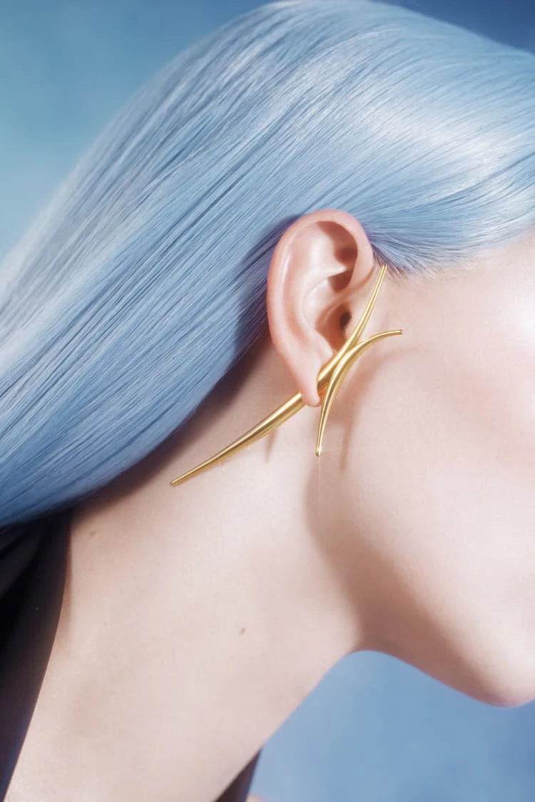 Gold Spiked Earring 1 Gold Spiked Earring