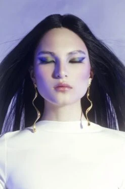 Gold Dangle Liquid Earring