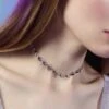 Silver Heart Chain Choker