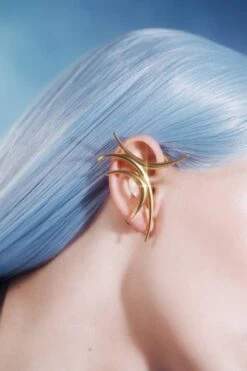 Gold Spiked Full Ear Cuff