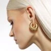 Thick Gold Hoop Earrings