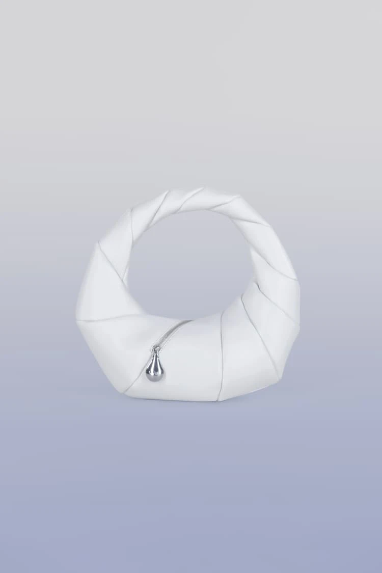 White Leather Handbag 2 White Leather Handbag - Image 2