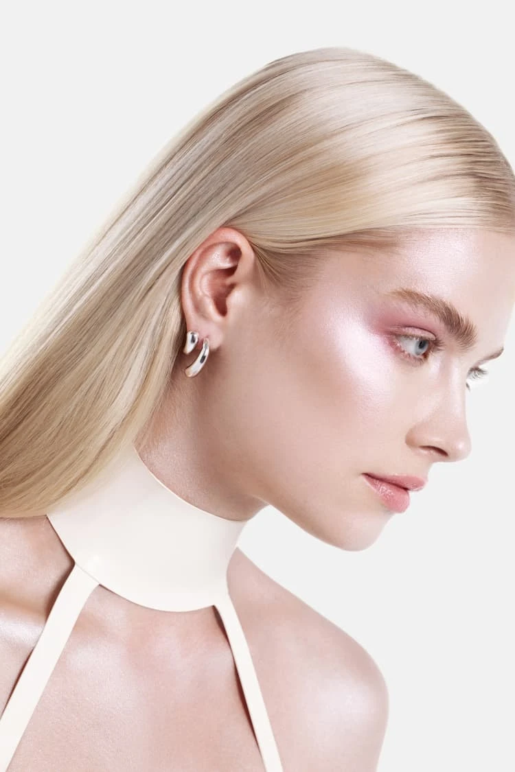 Fluid Drop Earrings - Silver 2 Fluid Drop Earrings - Silver - Image 2