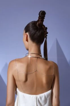 Silver Unique Body Necklace -Mam Originals Shop 52 VIV2374 bwz9lh