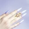 Gold Liquid Midi Ring