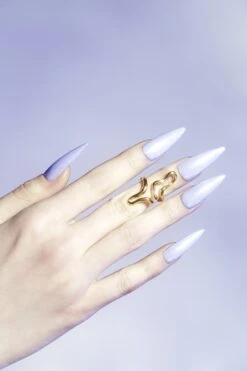 Gold Liquid Midi Ring