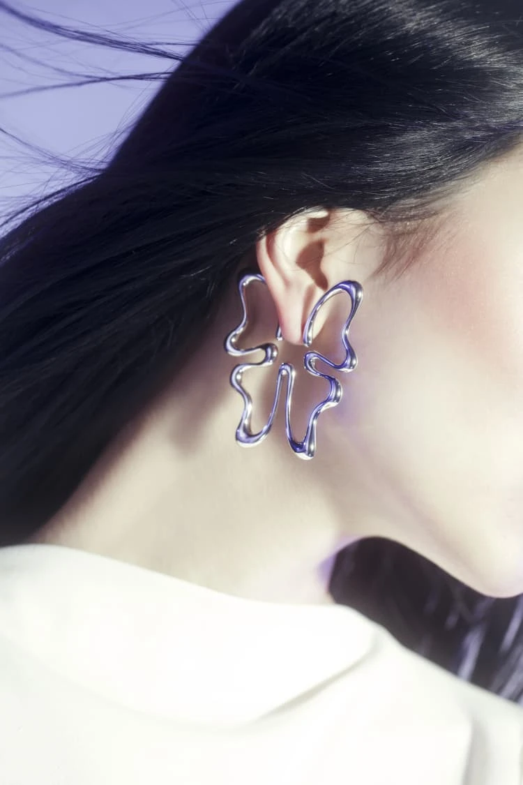 Silver Butterfly Earring 2 Silver Butterfly Earring - Image 2