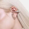 Two-Drop Ear Cuff - Silver