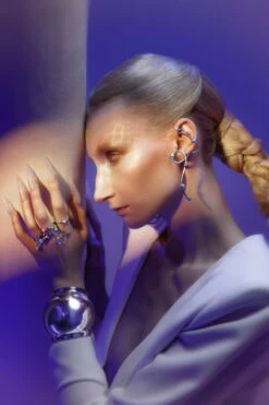 Casa Batlló Dangle Earcuff In Silver