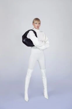 Black Leather Handbag -Mam Originals Shop 6 TWISTED1273 d6hzdt