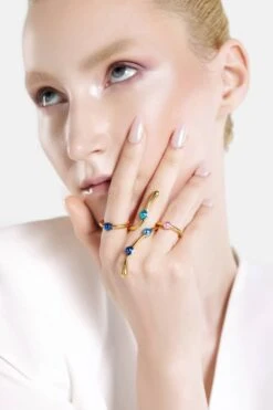 Casa Batlló Ring In Gold And Blue -Mam Originals Shop 60 BATLLO 0532 gjmglb