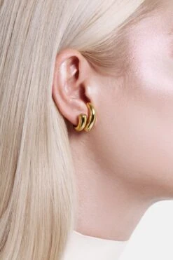 Drop Wrap Earrings - Gold