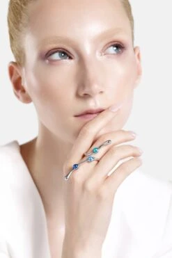 Casa Batlló Long Ring In Silver