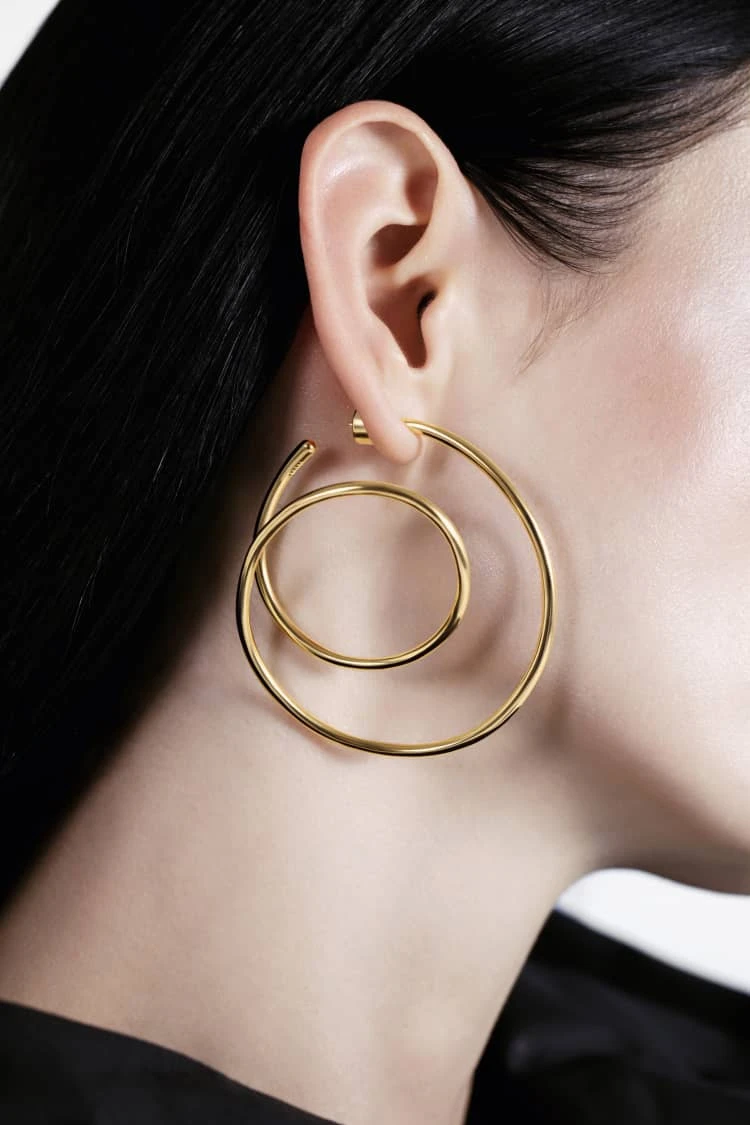 Gold Spiral Earrings 2 Gold Spiral Earrings - Image 2