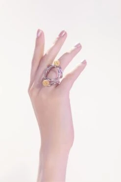 Silver Ring With Yellow Quartz