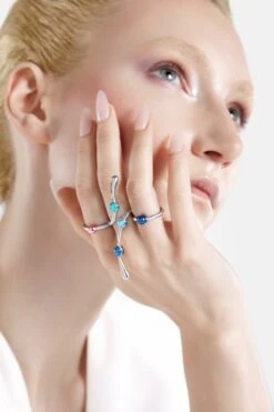 Casa Batlló Ring In Silver And Blue -Mam Originals Shop 64 BATLLO 0551 astsx3 f9f3b4d5 fddf 408b 9108 7ec9358d003e