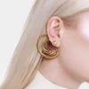 Spiral Drop Earrings - Gold