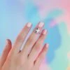 Silver Flower Midi Ring