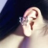 Silver Butterfly Huggie Ear Cuff