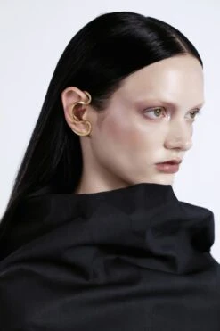 Gold Ear Cuff Around The Ear