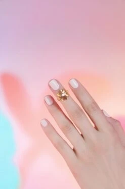 Gold Flower Midi Ring