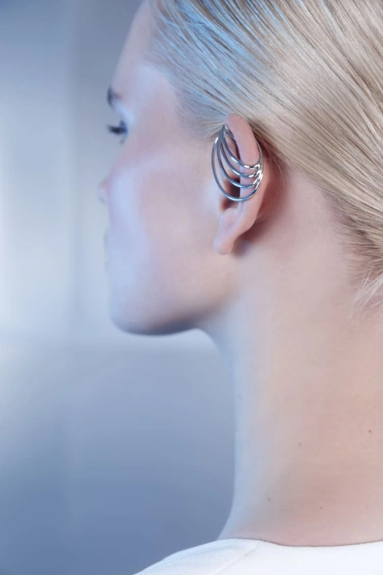 Silver Spiral Ear Cuff 4 Silver Spiral Ear Cuff - Image 4