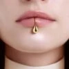 Drop Fake Lip Cuff - Gold