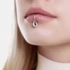 Drop Fake Lip Cuff - Silver