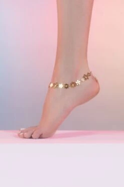 Gold Flower Anklet