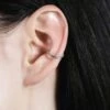 Silver Crescent Ear Cuff