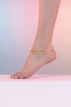 Gold Chains Anklet