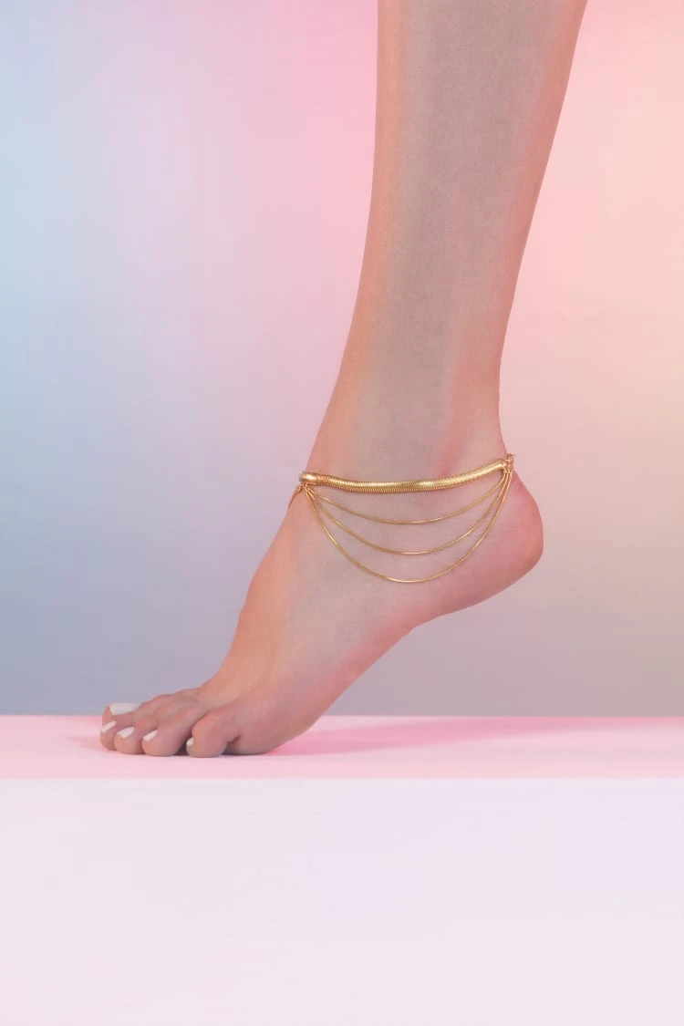 Gold Chains Anklet 1 Gold Chains Anklet