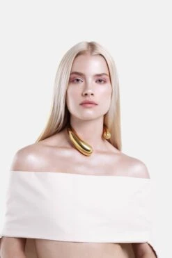 Drops Asymmetrical Necklace - Gold -Mam Originals Shop 79 PLEYADE 0858 Recovered ilzfc9