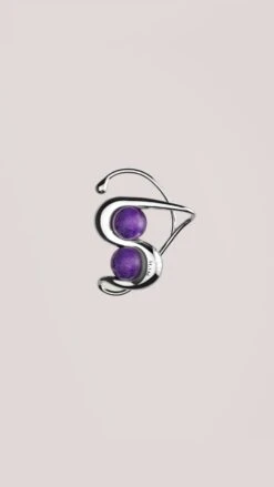 Silver Ear Cuff With Amethyst 9 Silver Ear Cuff With Amethyst -Mam Originals Shop 7a t84nmt