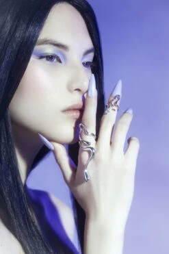 Silver Liquid Ring Set