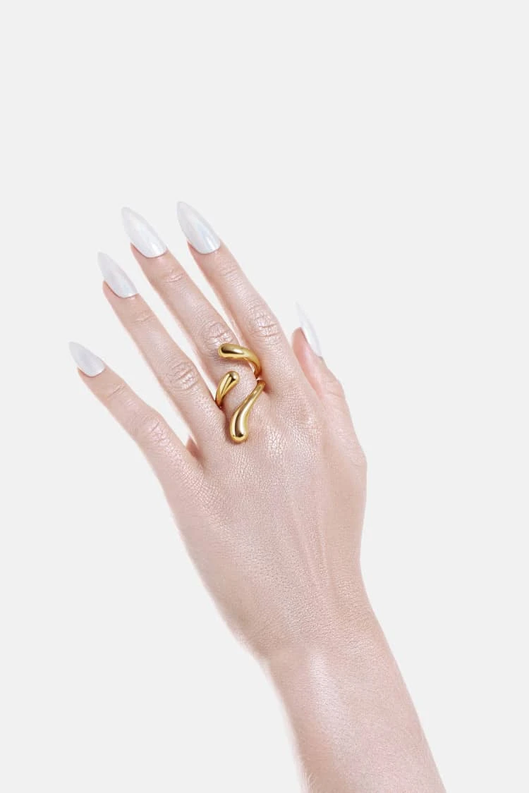 Three-Drop Ring - Gold 1 Three-Drop Ring - Gold