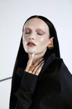 Gold Coil Sphere Ring