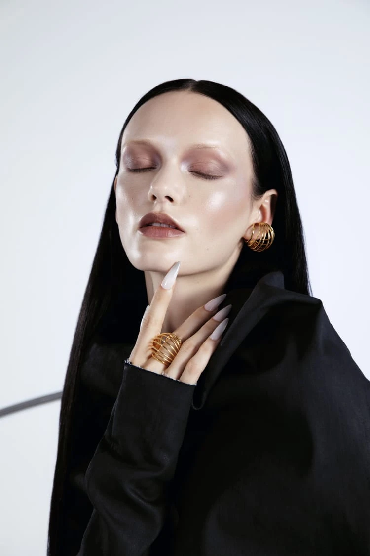 Gold Coil Sphere Ring 1 Gold Coil Sphere Ring