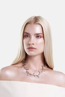 Drops Chain Necklace - Silver