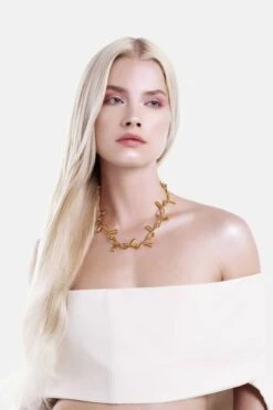 Drops Chain Necklace - Gold -Mam Originals Shop 87 PLEYADE 0947 bav0q9