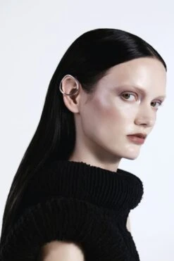 Silver Perfect Round Ear Cuff