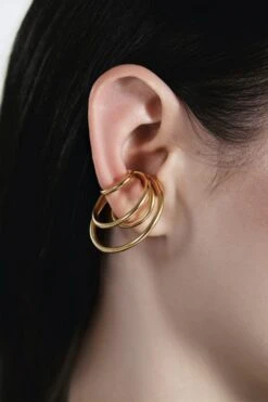 Large Gold Coils Ear Cuff