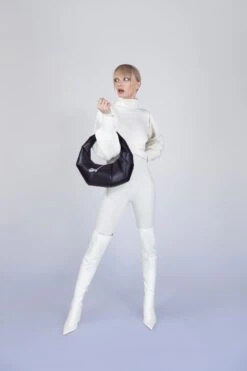 Black Leather Handbag -Mam Originals Shop 9 TWISTED1291 e5feeb