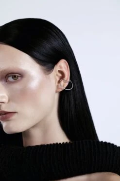 Silver Moon Ear Cuff