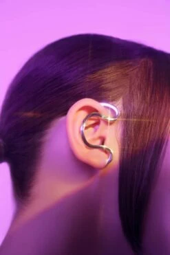 Silver Snake Ear Cuff